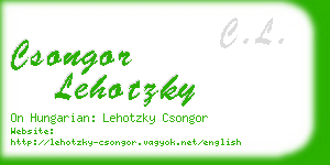 csongor lehotzky business card